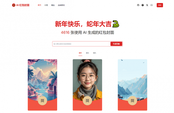 AI一键生成微信红包封面系统源码-白马联创